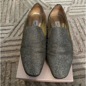 Jimmy Choo Lame Glitter Loafer - Light Bronze